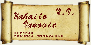 Mahailo Vamović vizit kartica